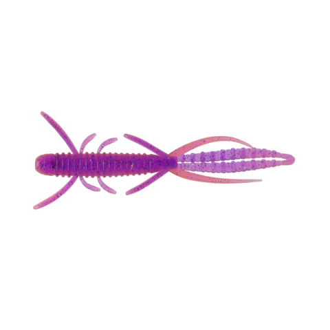 Приманка креветка New shrimp 3.5 inch (89mm) в кольорі Violet-orange №10 PR41 фото