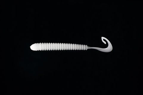 Приманка твістер Saturn 2.5 inch (64mm) в кольорі White №16 PR358 фото