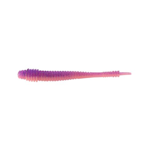 Силіконові приманки личинки (76mm) в кольорі Violet-orange №10 Riber shad 3" PR55 фото