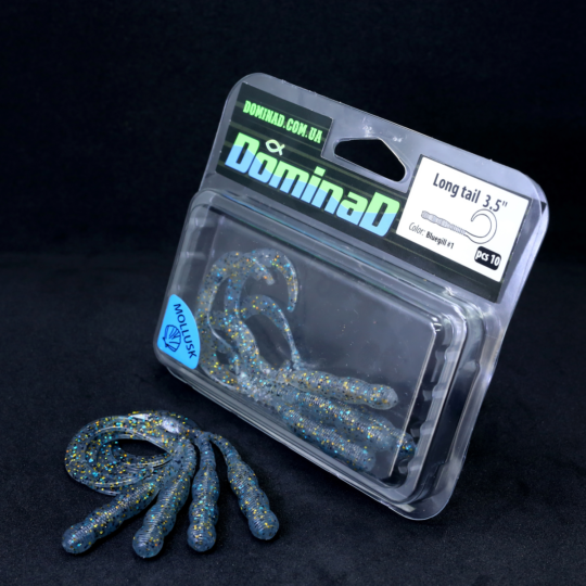 Силіконові приманки твістери (89mm) в кольорі Bluegill №1 Long tail 3,5" PR120 фото