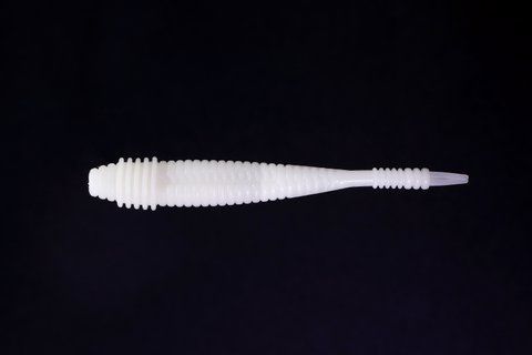Силіконові приманки личинки (76mm) в кольорі White №16 Riber shad 3 PR356 фото