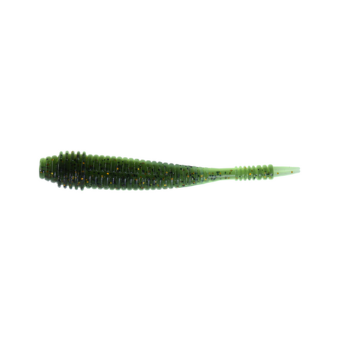 Силіконові приманки личинки (76mm) в кольорі Black-chartreuse №6 Riber shad 3" PR51 фото